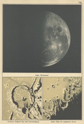 天文図版「月」（ドイツ 1892年）