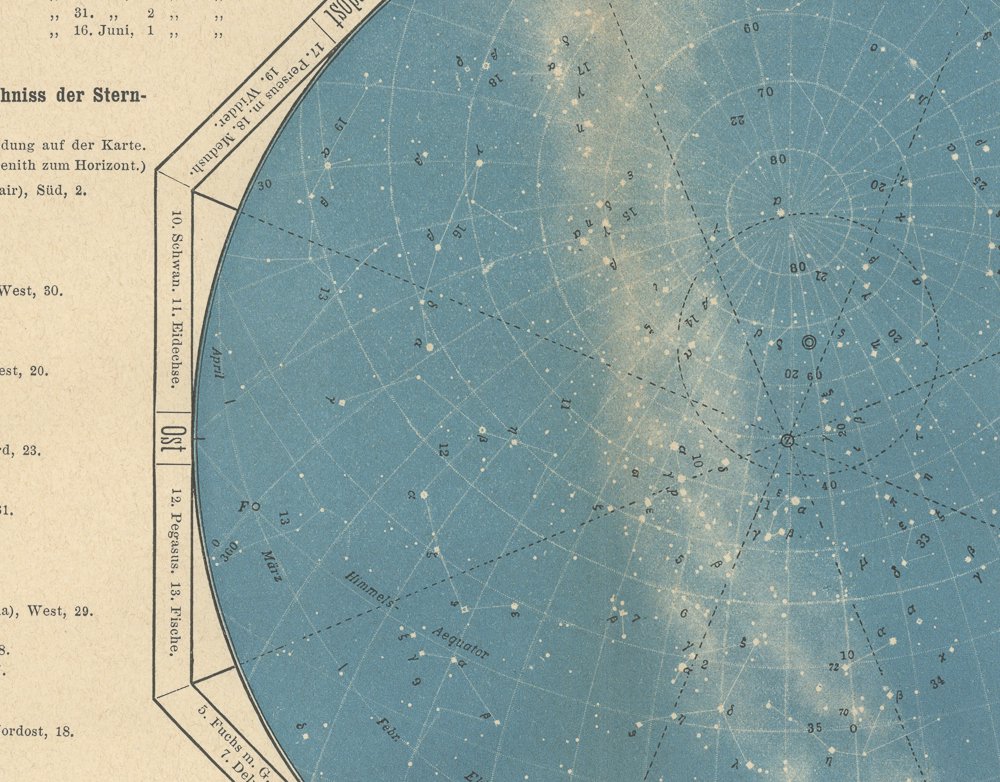 天文図版「星天図」（ドイツ1902年） - Guignol [ギニョール] web shop