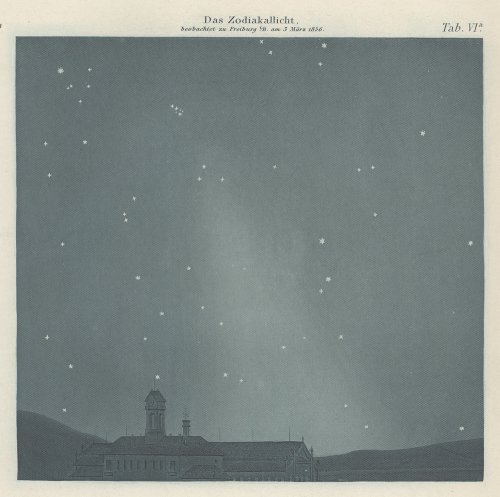 天文図版「Das Zodiakallicht」 （ドイツ1856~75年頃）