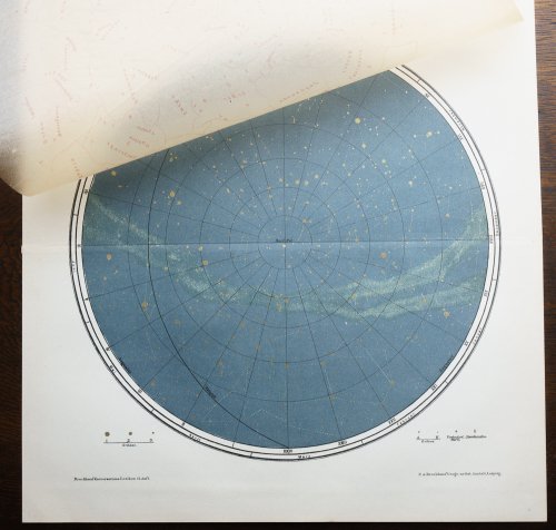 天文図版「北天の星図」（ドイツ1894年頃）