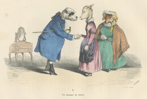 J・J・グランヴィル『現代版変身譚 改訂新版』（フランス1854年）