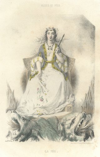 「女神と妖精たち-Muses et Fées. -妖精-」フランス1851年
