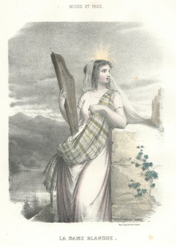 「女神と妖精たち-Muses et Fées. -白衣の婦人-」フランス1851年