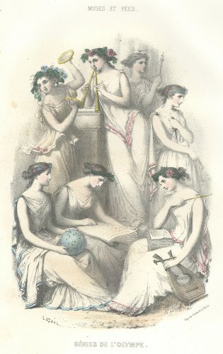 「女神と妖精たち-Muses et Fées. -Génies de l'Olympe.-」フランス1851年