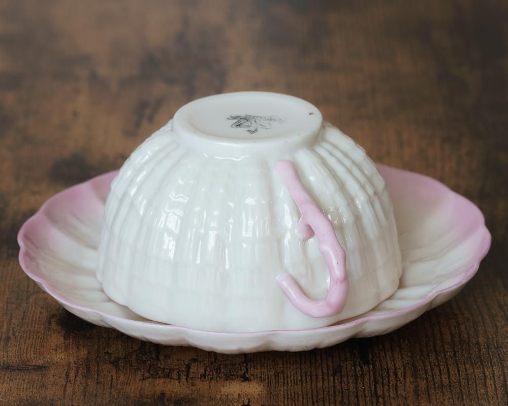 ○po-24/Belleek ベリーク カップ＆ソーサー「トリダクナ