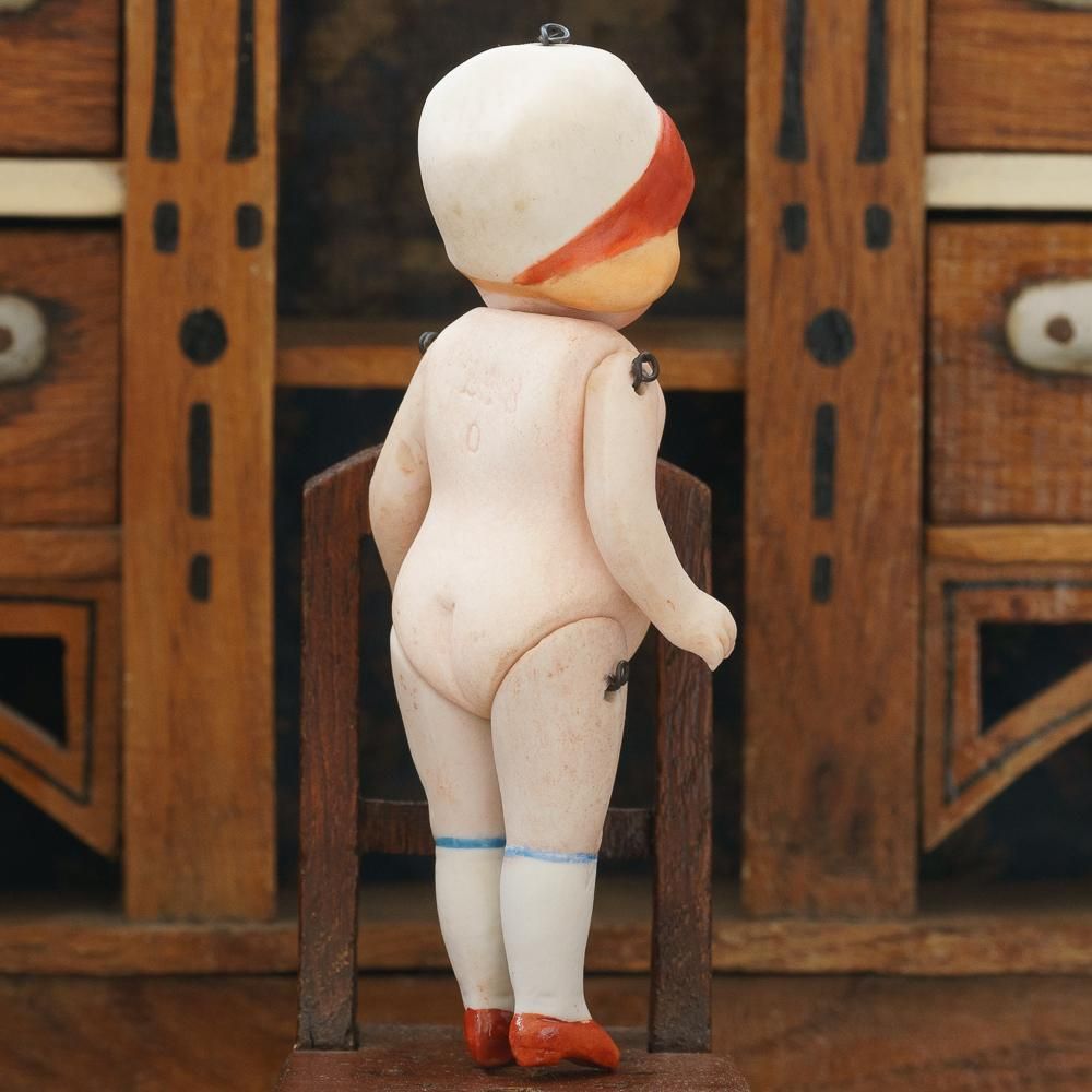 帽子の女の子のビスクドール(ドイツ1920年頃) - Guignol 帽子の女の子のビスクドール(ドイツ1920年頃) - Guignol