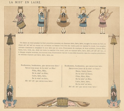 「子どものためのフランス童謡集」リトグラフ（フランス1920年頃）