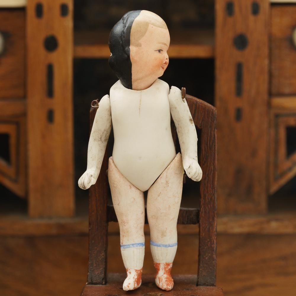顔が二つあるこどものビスクドール（ドイツ1920年頃） - Guignol