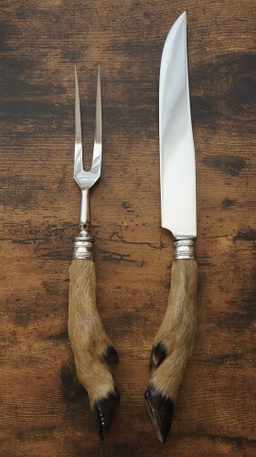 鹿の脚のナイフ&フォーク