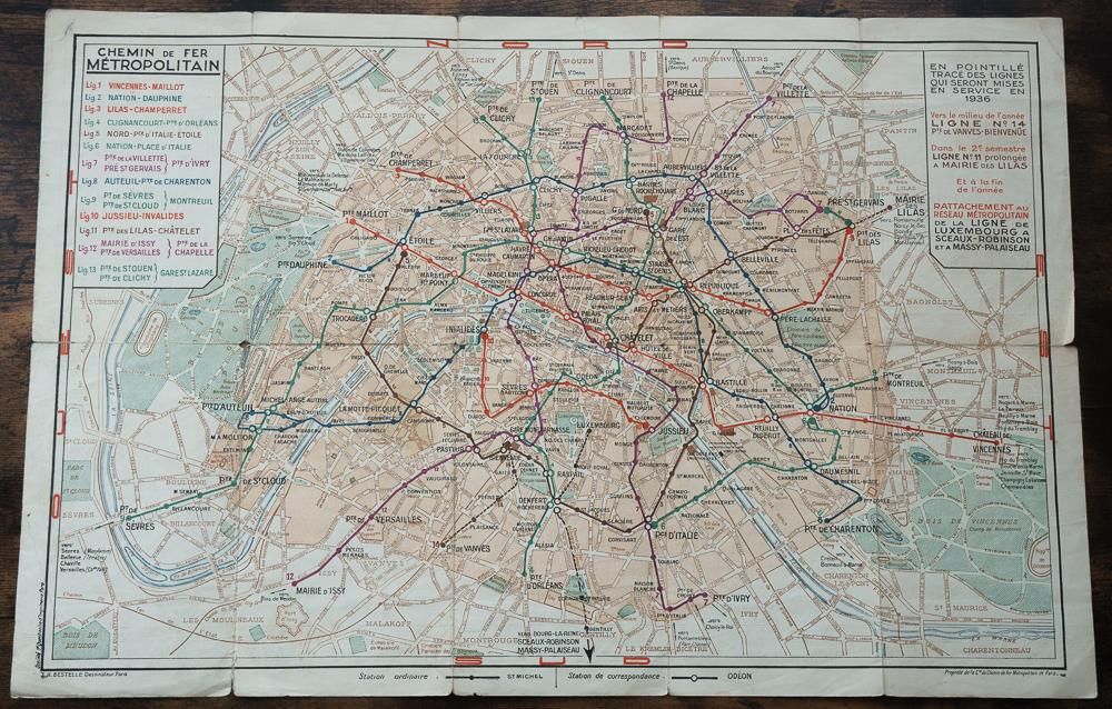 パリメトロ】地下鉄・Metro Parisの路線図｜交通手段