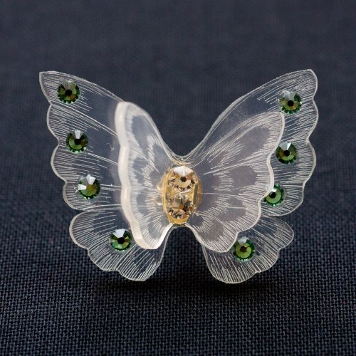 蝶の片耳ピアス（グリーン）/airi maeyama