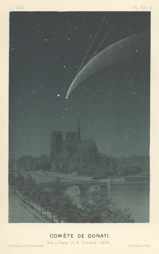 天文図版「Le Ciel」ドナティ彗星（フランス 1877年）