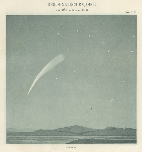 天文図版「DER DONATI'SCHE COMET.」ドナティ彗星（ドイツ1875年）