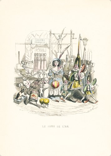 複製図版　J.J.グランヴィル「もう一つの世界」フランス1844年