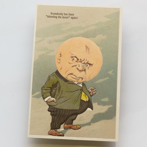 月のおじさん・ポストカード（アメリカ1900年代初頭）