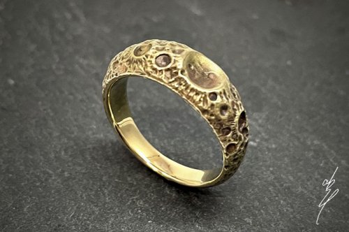 Crater Ring thin ver. (Brass)（18号）/abst.