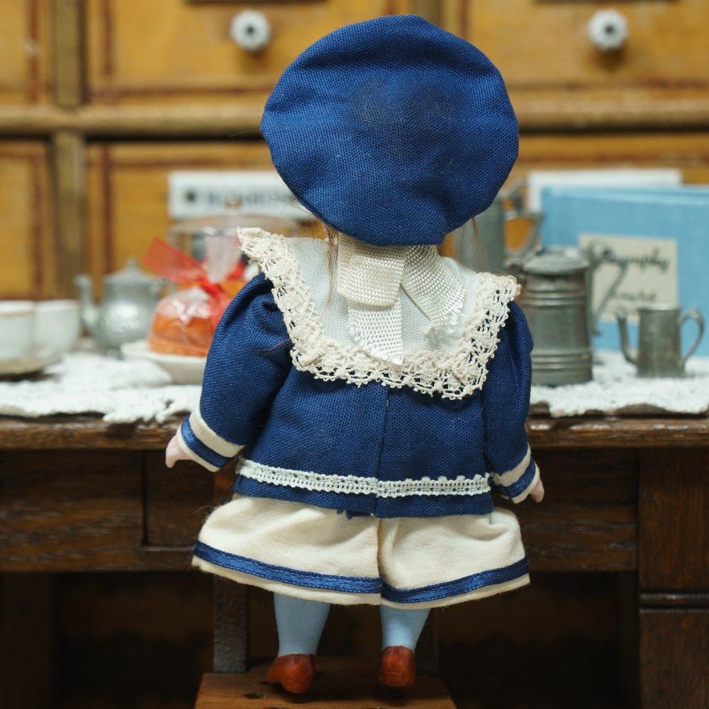 G8106 Porcelain Doll 約40cm ドール 女の子 栗毛 ドレス