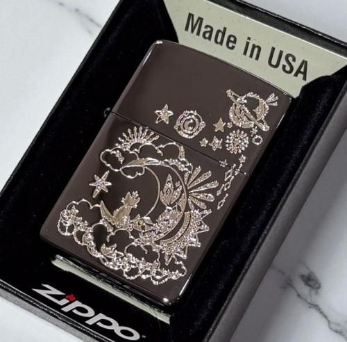 <img class='new_mark_img1' src='https://img.shop-pro.jp/img/new/icons14.gif' style='border:none;display:inline;margin:0px;padding:0px;width:auto;' />ZIPPO(月と猫)/星空町工房 柴尾-shibao-