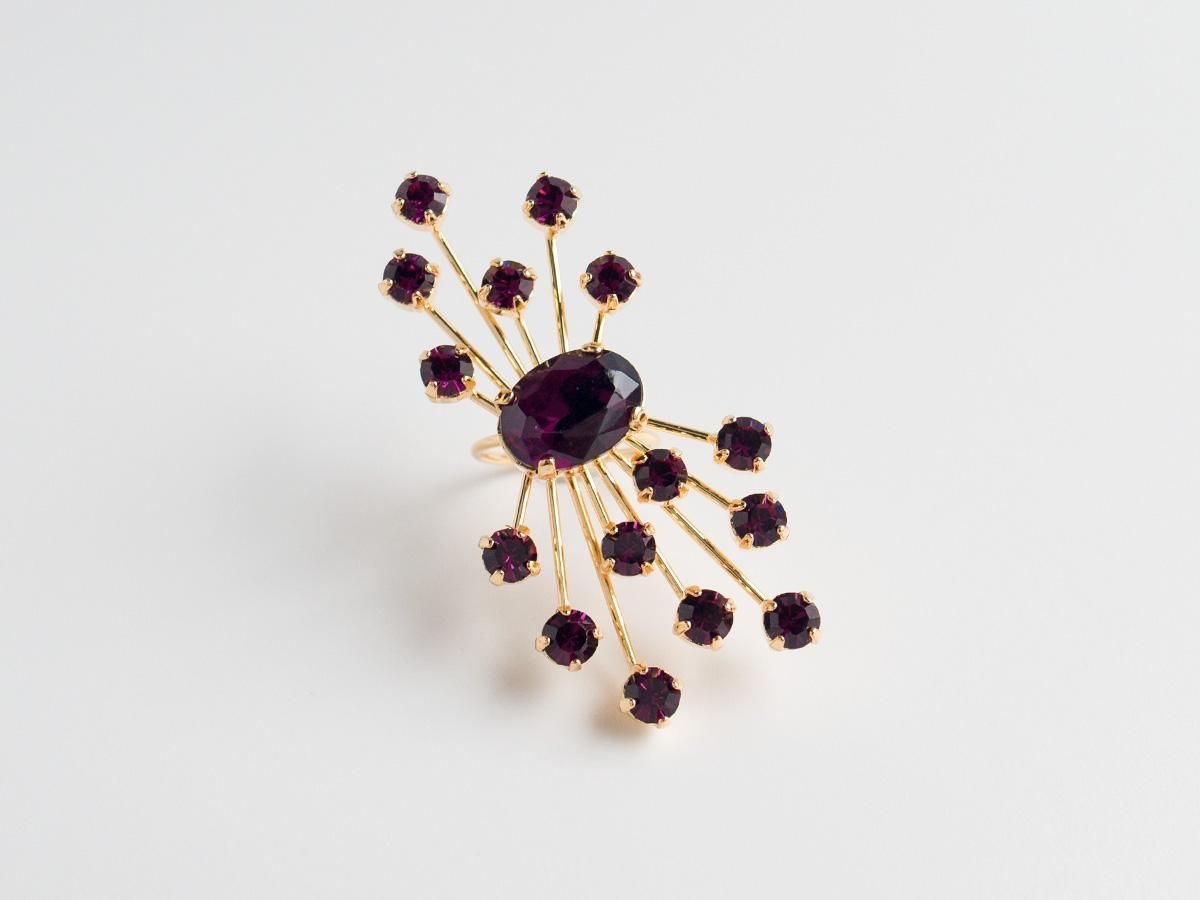 N1721 Ring [amethyst] - nichinichi