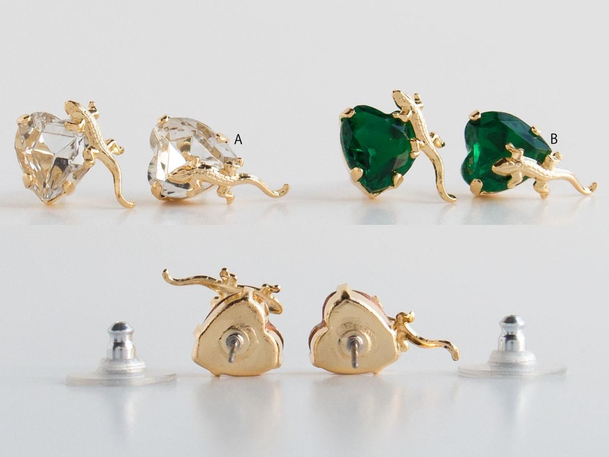 未使用　一点物　coutellerie & bijoux ビンテージ　ピアス ピアス Lizard Pierces [1] - nichinichi