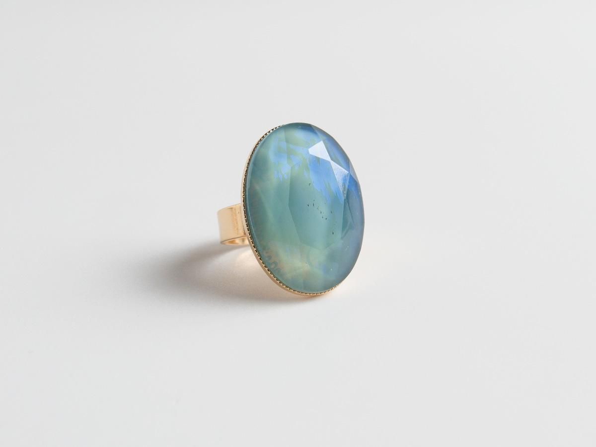 25x18 Oval Ring [dragon's breath BLUE] - nichinichi