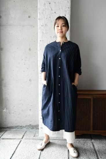 オリジナルデザイン手作り商品 ヤンマ産業シャツワンピース - ワンピース