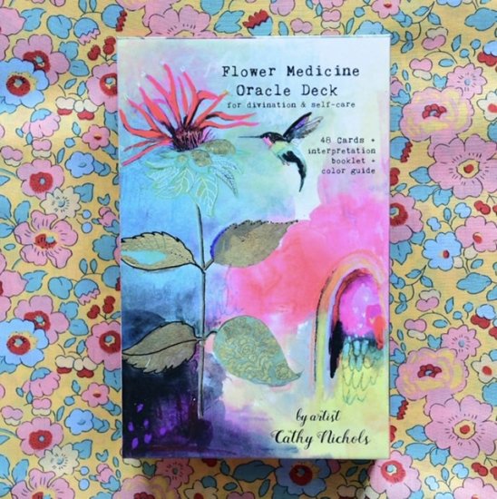 フラワーメディシン　オラクルデッキ（簡単な日本語訳つき）Flower Medicine Oracle Deck - Luxe Gift Set  Cathy Nichols