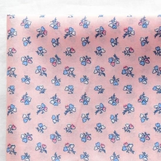 輸入リバティ ハートブーケ ピンク Liberty Tana Lawn Heart Bouquet