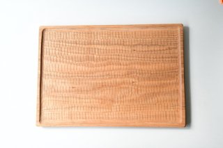 （ご予約・4月末お届け）木工房PUU 小沢賢一　くるみのトレー　40cm×28cm