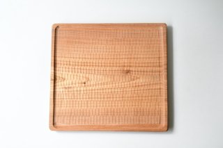 （ご予約・9月末お届け）木工房PUU 小沢賢一　くるみのトレー　30cm×28cm