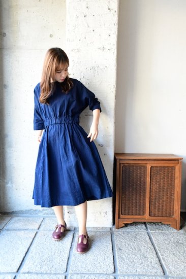 ヤンマ産業 Xライン ワンピース 紺 スカート