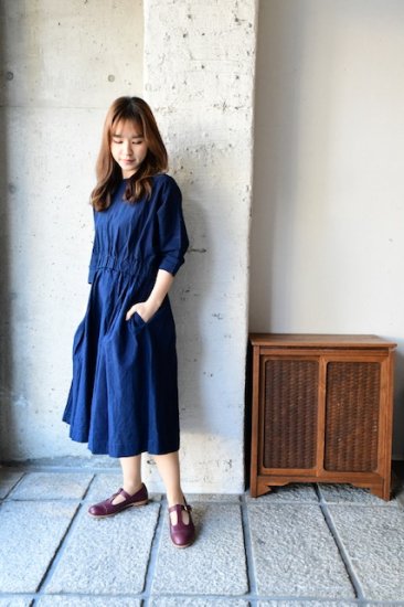 ヤンマ産業 Xライン ワンピース 紺 スカート
