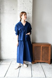 （ご予約・9月末お届け）ヤンマ産業　松阪木綿ダボ袖ジャケット　ミドル丈　24番　ADS-JK-M　