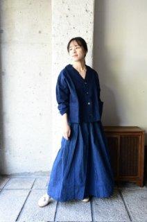 （即売）ヤンマ産業　松阪木綿ダボ袖ジャケット　ミドル丈　濃紺　ADS-JK-M　