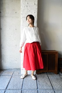 （即売）ヤンマ産業　リネンギャザースカート　赤　LGA-SK　タンブラー