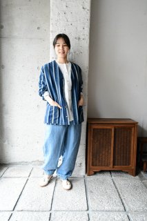 （ご予約・9月末お届け）ヤンマ産業　松阪木綿ダボ袖ジャケット　ロング丈　23番　ADS-JK-L