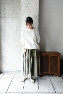 ヤンマ産業パンツ ヤンマ産業 YAMMAMAN 会津木綿 バルーンパンツ ともえ縞｜通販