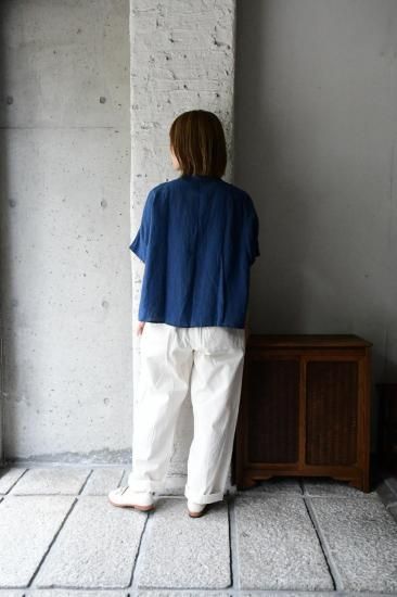 ヤンマ産業 松阪木綿スタンドカラーシャツ袖付き＋5cm丈 25番 ASC-SH-SD-5