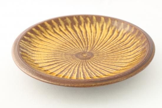 太田哲三 8寸皿 刷毛目（黄） - お取り寄せ 50度洗い鍋・50℃洗いの