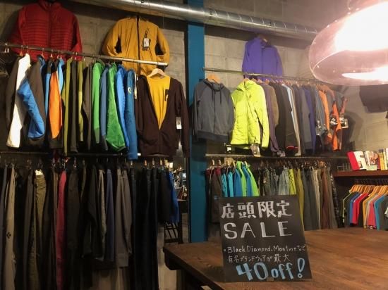 【店頭セール】5周年感謝セール。店内 ウェア ザック 最大40%OFF
