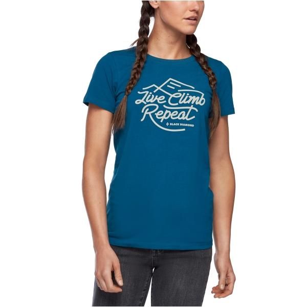 Blackdiamond ブラックダイヤモンド Live Climb Repeat ライブクライムリピートティー Women S ストレスフリーな着心地 メール便円 グッぼる ボルダリングcafe クライミング通販
