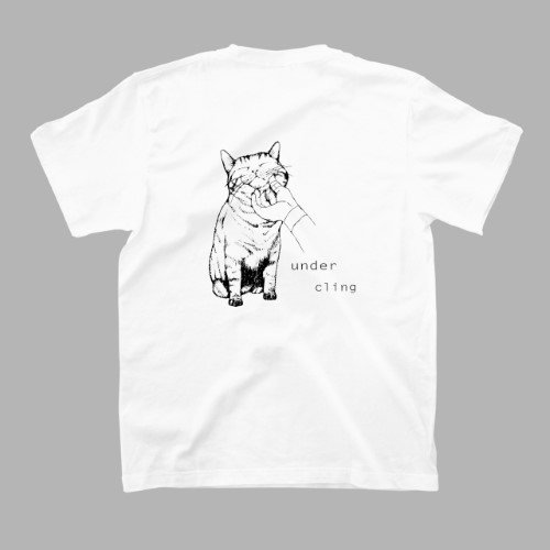 ＋mofu(プラスモフ) ネコホールドTシャツ ※猫がホールドだったらモフモフ ※かわいいネコデザイン ※耐久性最高7.4オンス ※メール便88円