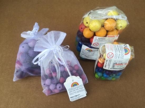 GRIMM'S/グリムス社 木製カラービーズ 180個 GRIMM'S/グリムス社 木製カラービーズ 180個 グリムス カラー