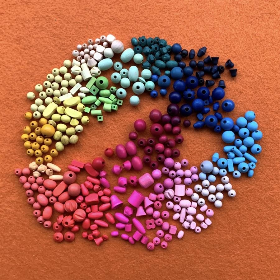 [新品未使用]Schowanek 木製ビーズ ハート型ケース ウッドビーズ - curious online shop