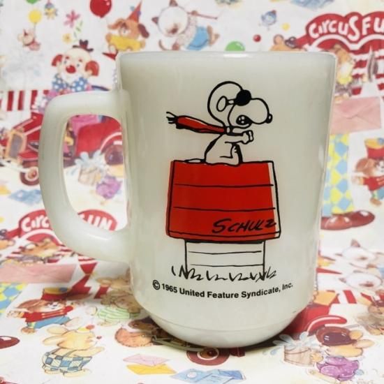 60 76 S Fire King Snoopy Red Baron 9oz Mug ファイヤーキング スヌーピー レッドバロン 9オンスマグ Toyshop8 アメリカ雑貨 通販 豊橋市