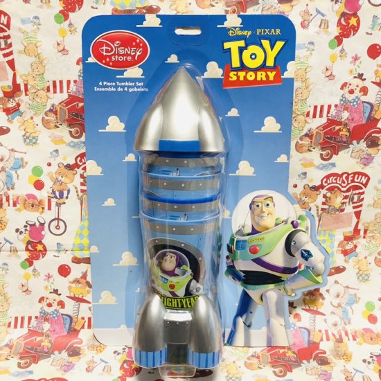 Disney Store Toy Story Buzz Lightyear Tumbler トイストーリー バズ ライトイヤー タンブラー 4個セット Toyshop8 アメリカ雑貨 通販 豊橋市
