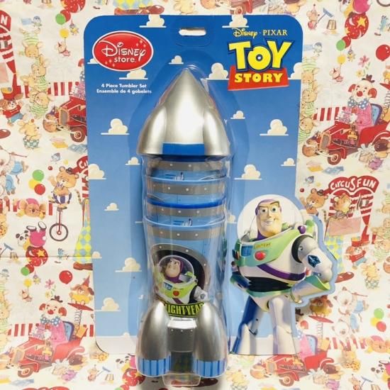 Disney Store Toy Story Buzz Lightyear Tumbler トイストーリー バズ ライトイヤー タンブラー 4個セット Toyshop8 アメリカ雑貨 通販 豊橋市