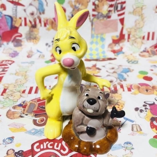 Disney / Winnie the Pooh / Rabbit & Gopher / Ceramic Figure Disney / Winnie the Pooh / Rabbit & Gopher / Ceramic Figure