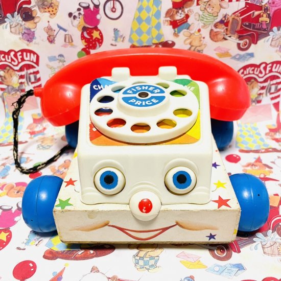 61's / Fisher-Price / Chatter Telephone / チャッターテレフォン / チャターフォン / ウッドベース /  USA製 - Vintage Shop 8 | アメトイ 通販 | 豊橋市