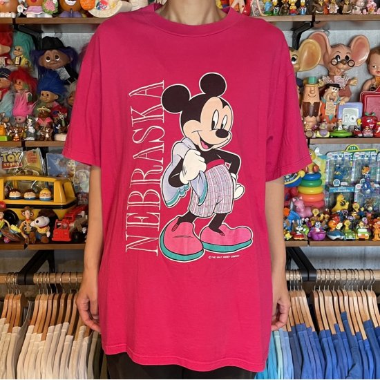90's / Velva Sheen / Disney / Mickey Mouse / NEBRASKA / T-Shirt